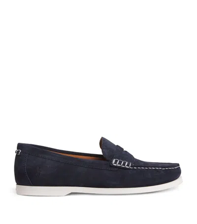 Polo Ralph Lauren Suede Merton Loafers In Blue