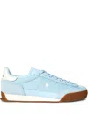 Polo Ralph Lauren Suede-panel Sneakers In Blue
