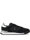 Polo Ralph Lauren Suede Panelled Sneakers In Black