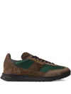 Polo Ralph Lauren Suede Panelled Sneakers In Brown