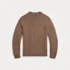 Polo Ralph Lauren Suede-patch Jumper In Brown