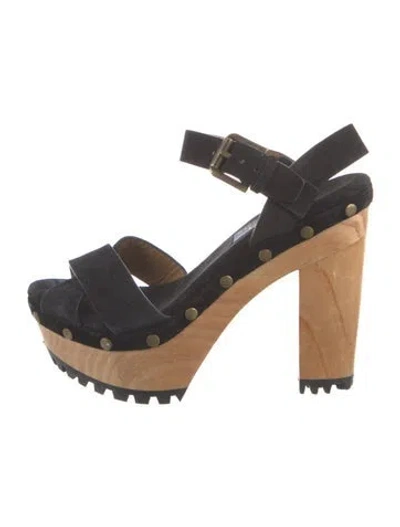 Pre-owned Polo Ralph Lauren Suede Pumps In Black