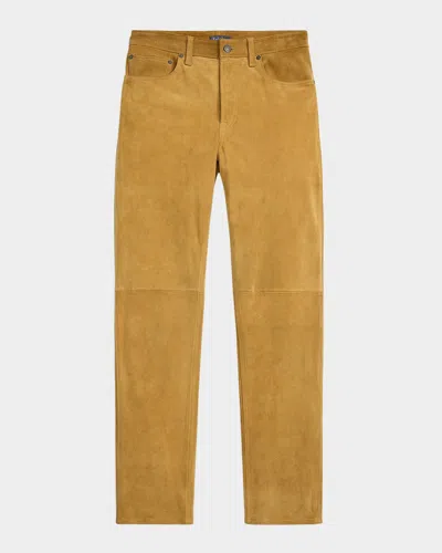 POLO RALPH LAUREN SUEDE RELAXED STRAIGHT PANTS