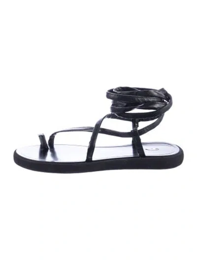 Pre-owned Polo Ralph Lauren Suede Sandals In Black