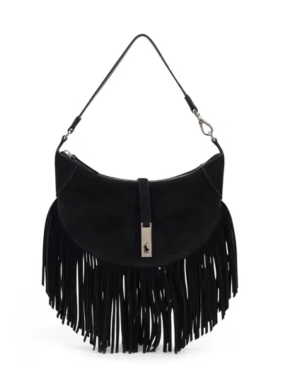 Polo Ralph Lauren Suede Shoulder Bag With Fringes
