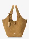 Polo Ralph Lauren Polo Play Brown Shoulder Bag With Pony Embroidery On The Front And Two Top Handles In Suede Woman