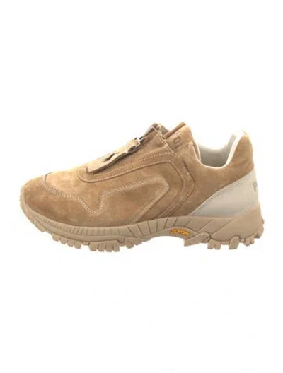 Pre-owned Polo Ralph Lauren Suede Sneakers In Neutral