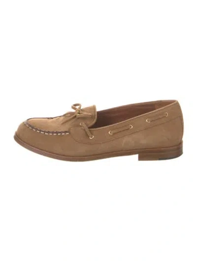 Pre-owned Polo Ralph Lauren Suede Tassel Accents Loafers In Brown