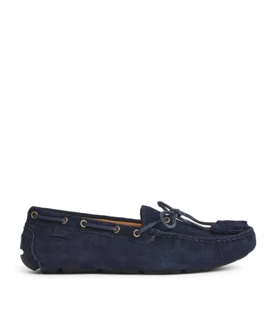 Polo Ralph Lauren Suede Tasselled Anders Loafers In Blue