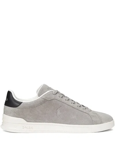 Polo Ralph Lauren Suede Trainers In Grey