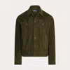Polo Ralph Lauren Suede Trucker Jacket In Green