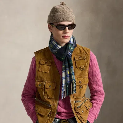 Polo Ralph Lauren Suede Utility Vest In Camel In Brown