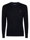 Polo Ralph Lauren Navy Blue Cable-knit Cotton Sweater In Blue