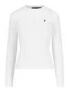 Polo Ralph Lauren Cotton Julianna Long Sleeve Pullover White In White