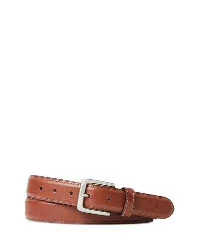 Polo Ralph Lauren Suffield Leather Belt In Tan