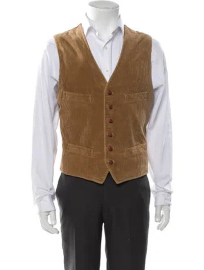 Pre-owned Polo Ralph Lauren Suit Vest In Brown