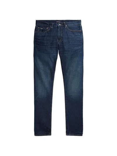 Polo Ralph Lauren Sullivan Embroidered-logo Slim-fit Jeans In Blue