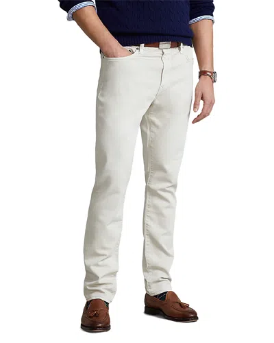 Polo Ralph Lauren Icon Logo Straight Fit Stretch Twill Chinos In Neutral