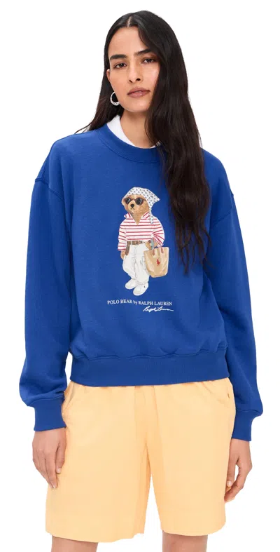 Polo Ralph Lauren Bear Cotton Blend Fleece Crewneck Sweatshirt In Multi