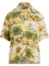 Polo Ralph Lauren Tropical-print Camp Shirt In 黄色