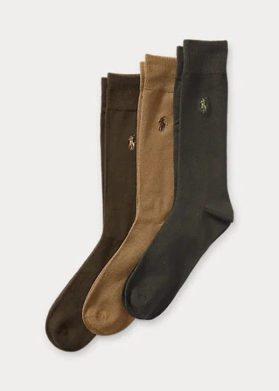 Polo Ralph Lauren Supersoft Trouser Sock 3-pack In Black