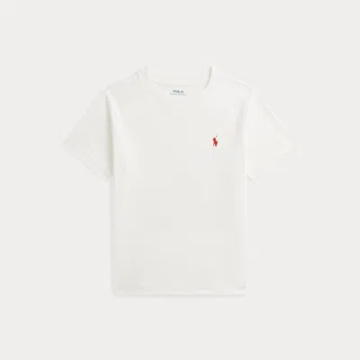 Polo Ralph Lauren Kids' Surfboard-print Cotton Jersey Tee In Paper White