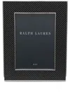 Polo Ralph Lauren Sutton Embossed-leather Photo Frame In Black