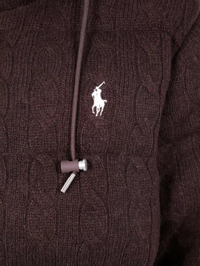 Polo Ralph Lauren "sweat Puffer " 2/15 Rws Coat In Burgundy