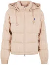 Polo Ralph Lauren "sweat Puffer " 2/15 Rws Coat In Neutral