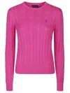 Polo Ralph Lauren Cable Knit Sweater With Round Neckline And Long Sleeves