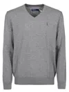 Polo Ralph Lauren Pony Embroidered Knit Jumper In Gray