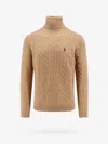 Polo Ralph Lauren Long Sleeves Pullover Wool Cashmere In Beige