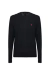 Polo Ralph Lauren Logo-embroidered Cable-knit Cotton Jumper In Black