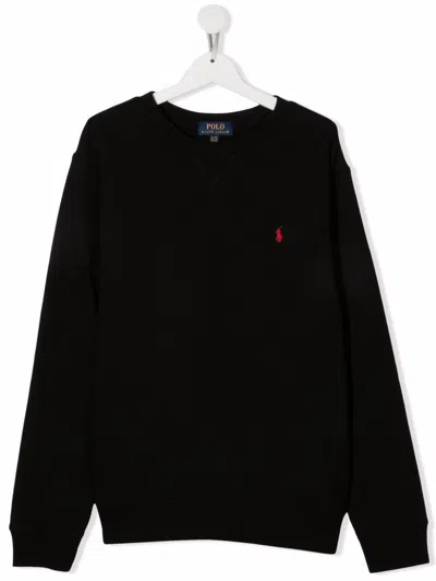 Polo Ralph Lauren Kids' Polo Pony Crewneck Sweatshirt In Black