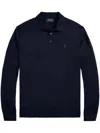Polo Ralph Lauren Tailored Wool Pullover With Classic Polo Collar In Blue