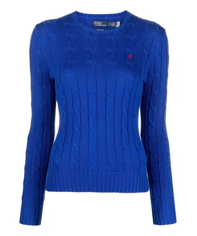 Polo Ralph Lauren Chunky Ribbed Knit Sweater In Blue