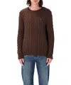 Polo Ralph Lauren The Iconic Cable-knit Cashmere Sweater In Brown