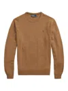 Polo Ralph Lauren Tailored Brown Sweater With Ribbed Cuffs And Sophisticated Logo In Brown
