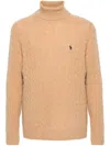 Polo Ralph Lauren Long Sleeve Pullover In Brown