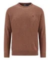 Polo Ralph Lauren Regular Fit Responsible Wool Sweater With Embroidered Logo In Brown