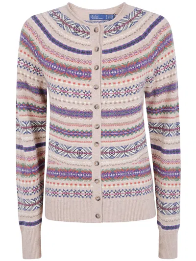 Polo Ralph Lauren Sweater Cardigan "211b17769 001 Tan Multi"