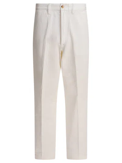 POLO RALPH LAUREN SWEATER-CARDIGAN TROUSERS WHITE