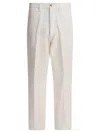 Polo Ralph Lauren Pleated Wide-leg Trousers In White