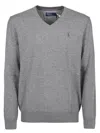 Polo Ralph Lauren Pony Embroidered Knit Jumper In Grey
