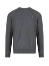 Polo Ralph Lauren Logo-embroidered Wool Sweater In Grey
