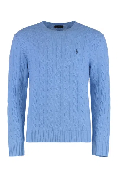Polo Ralph Lauren Sweater In Cable Knit In Blue