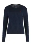 Polo Ralph Lauren Sweater In Cable Knit In Blue