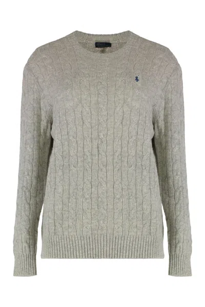 Polo Ralph Lauren Sweater In Cable Knit In Gray