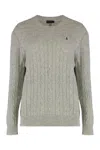 Polo Ralph Lauren Sweater In Cable Knit In Gray
