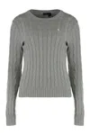 Polo Ralph Lauren Sweater In Cable Knit In Gray